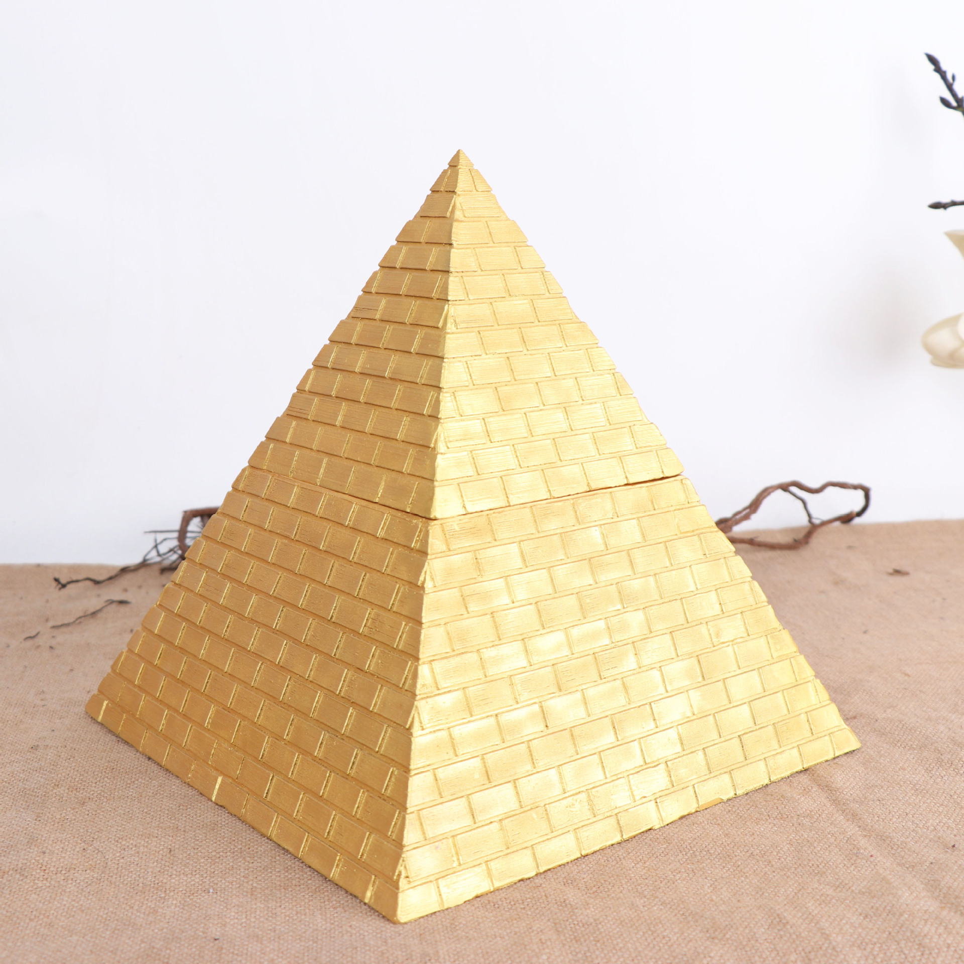 杨铜记 仿古开盖金字塔工艺品家居办公室摆件 纯铜金字塔 能量塔