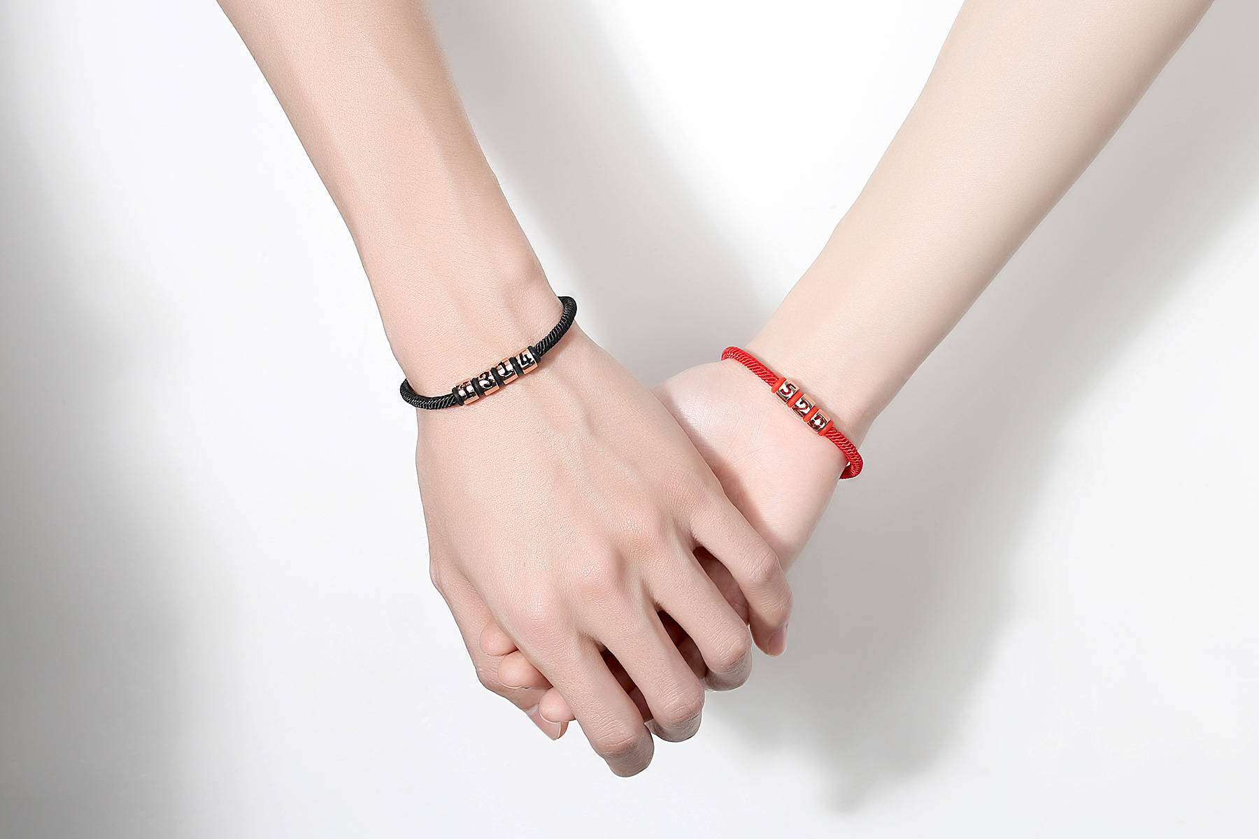 s925银手链缘定今生专属爱情信物5201314手绳情人节礼物送男女友