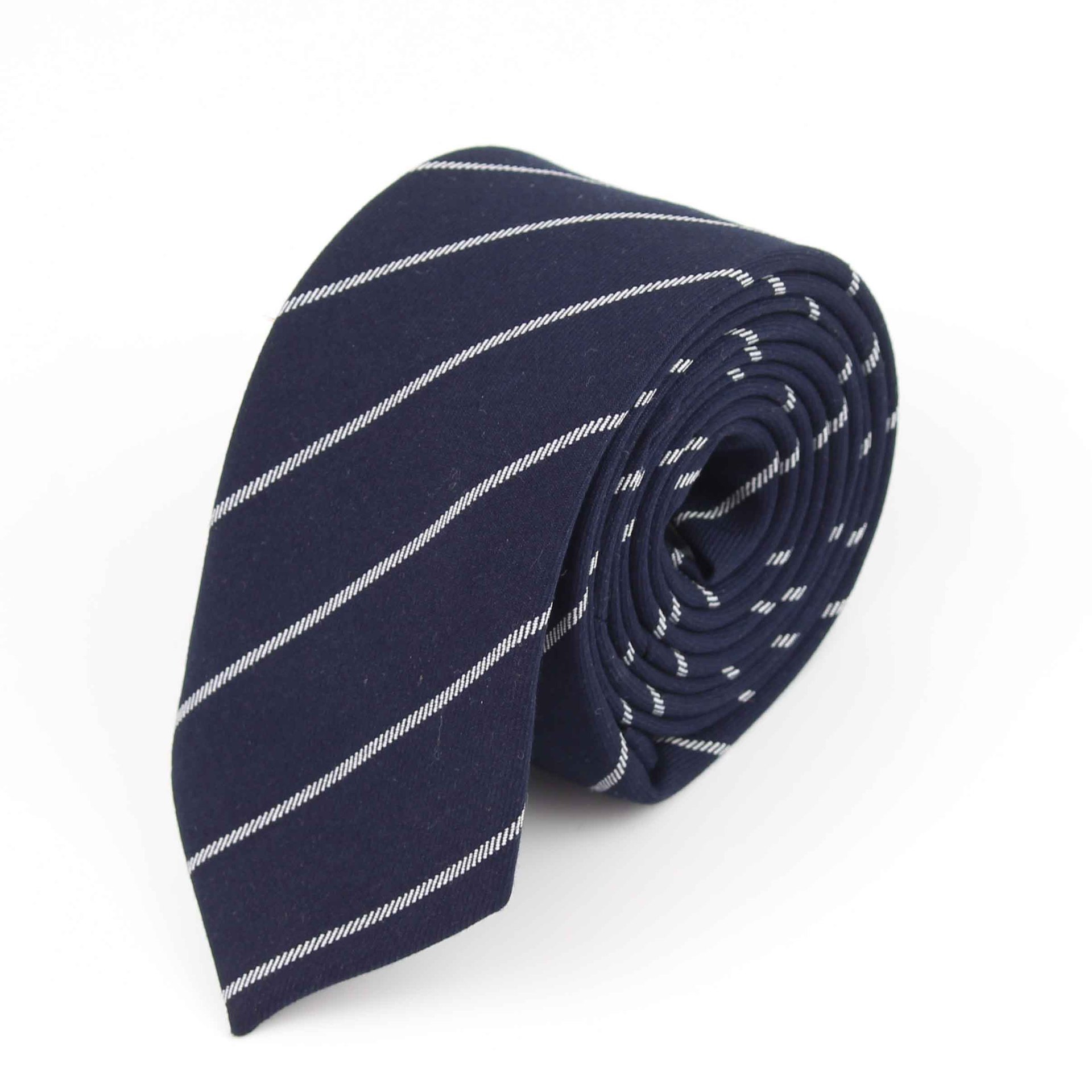 新款韩版男士领带批发 超窄版现货仿羊毛6cm现货格子条纹西服领呔