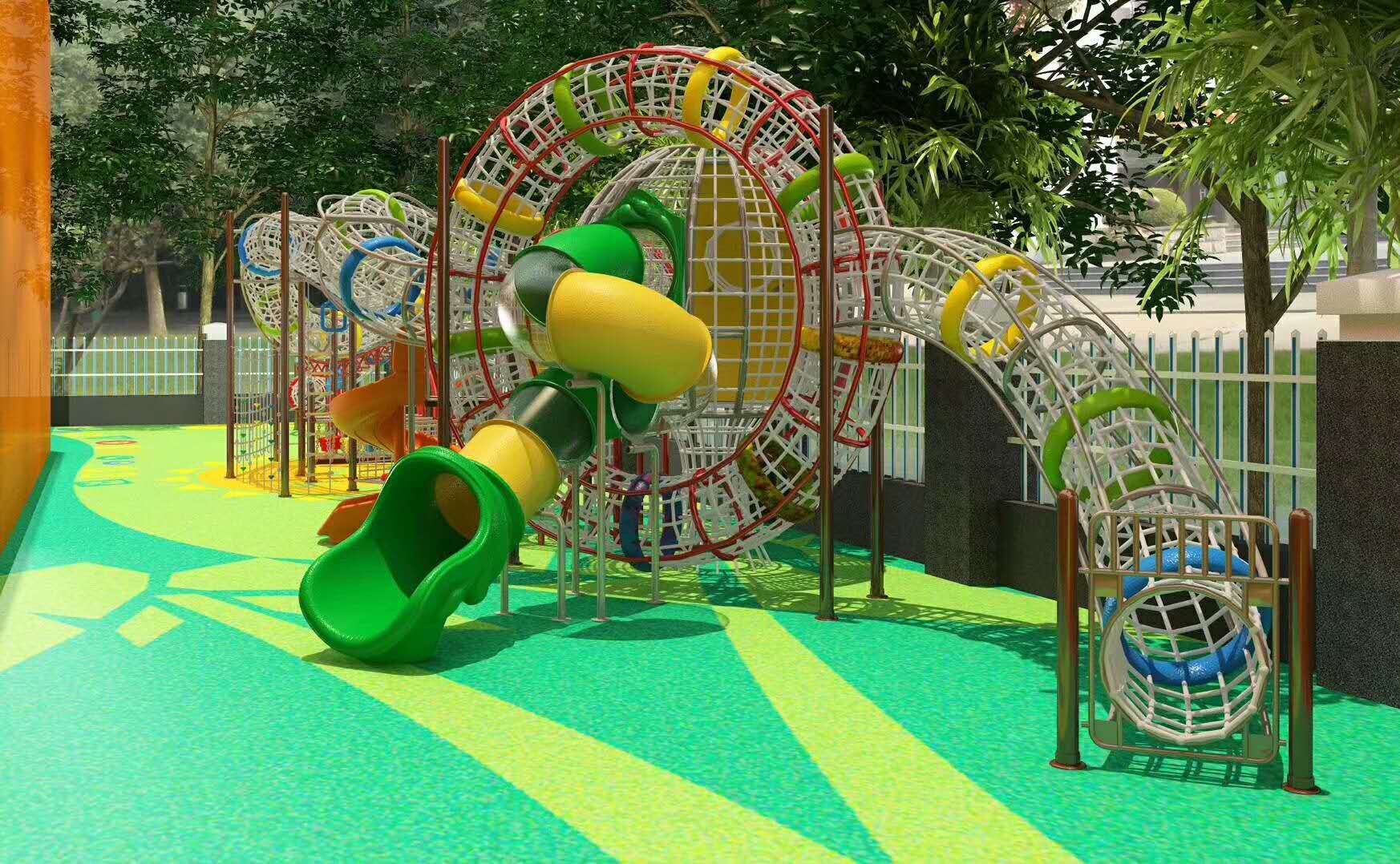 非标尺寸室内户外小区公园拓展儿童攀爬网攀爬架绳架幼儿园游乐场