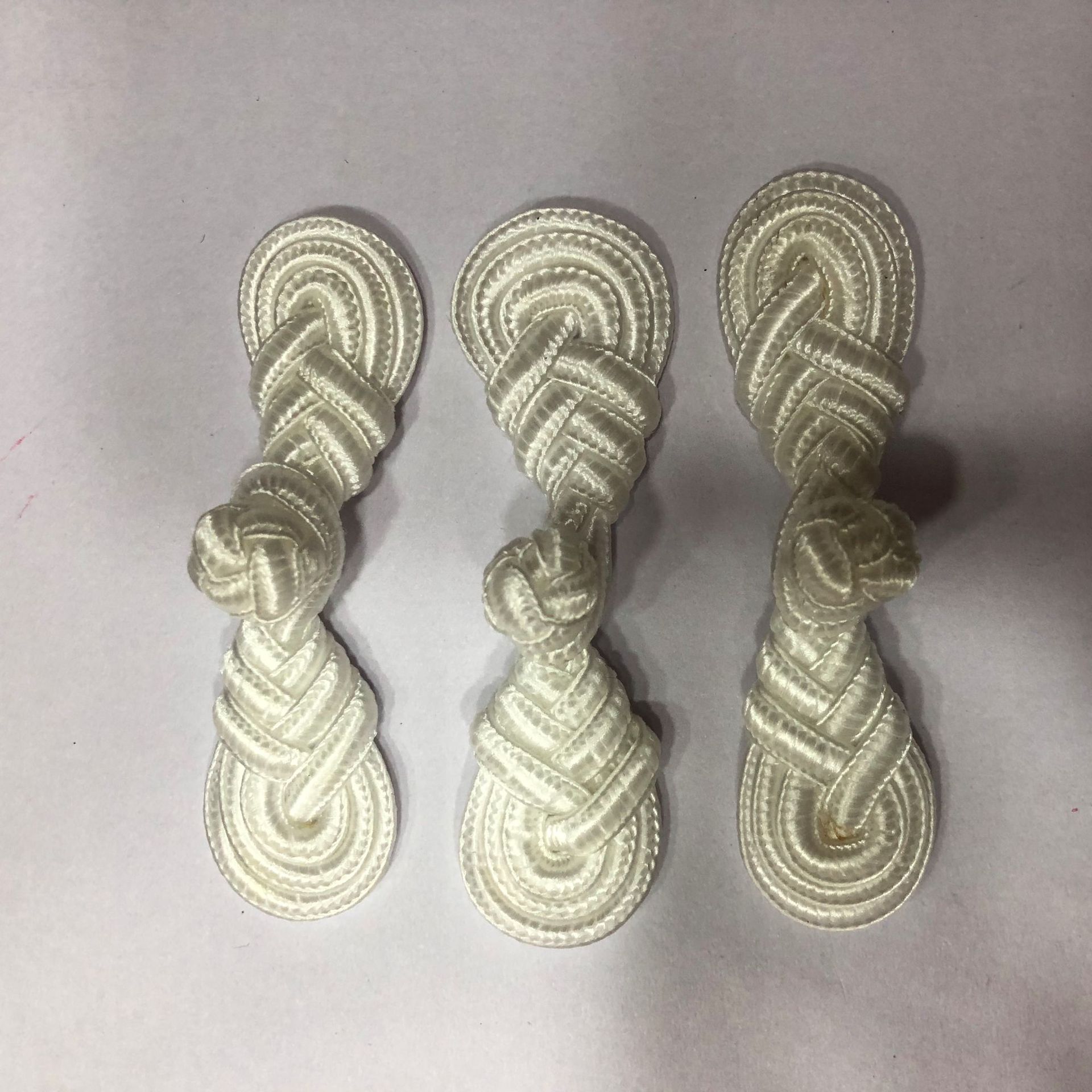 复古景纶实心白色染色琵琶旗袍扣盘扣礼品盒服装纽扣