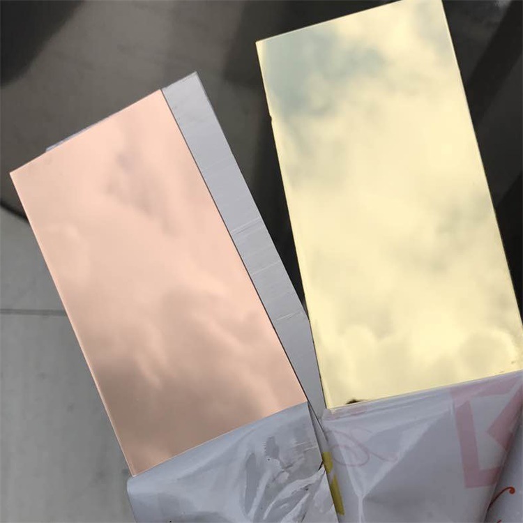 0mm*1219*2438镜面不锈钢精磨镜面玫瑰金电梯板