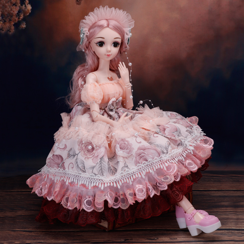 抖音爆款创意玩具3d眼莎莉公主仿真女孩玩偶娃娃衣服儿童礼品