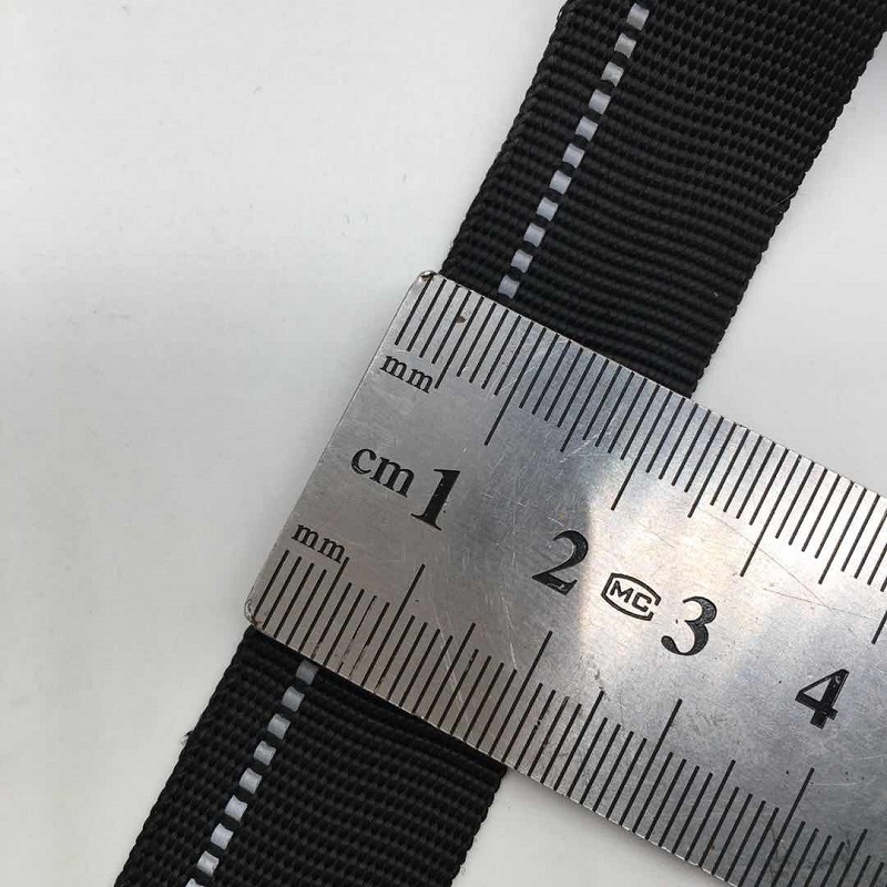 厂家现货批发2.2cm尼龙包边带双面反光条宠物带箱包辅料提花织带