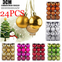 eBay亚马逊爆款 圣诞异形球 3cm24个塑料圣诞彩球 圣诞树小挂件