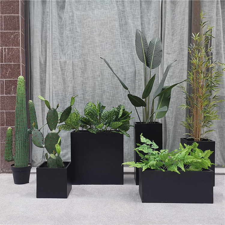 四方长方形水泥花箱组合绿植别墅家居酒店会所样品房户外景观摆件