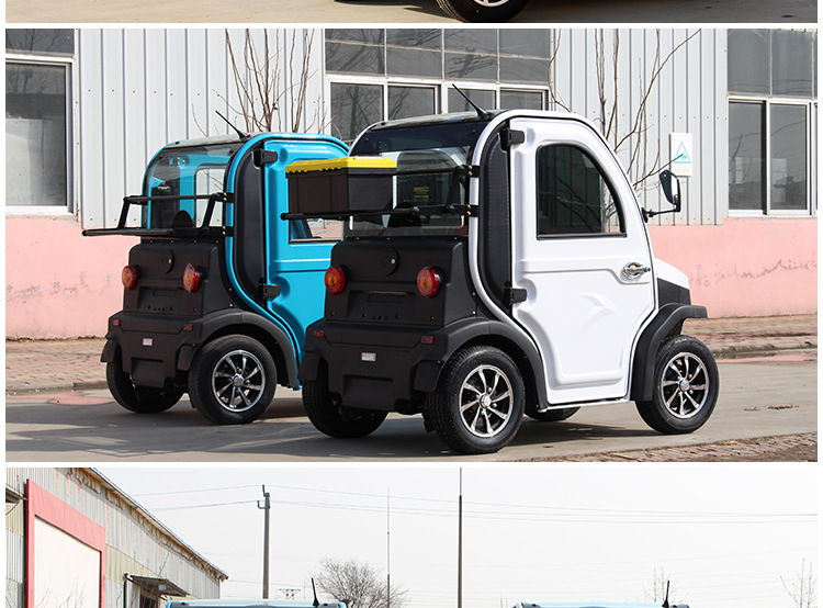 大阳电动四轮车成人2人座全封闭电动汽车老人代步轿车迷你电瓶车