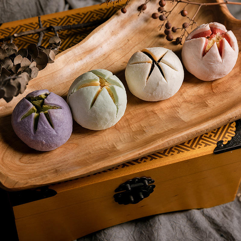 现货宫廷荷花酥4枚装中式传统点心多口味下午茶网红零食小吃糕点