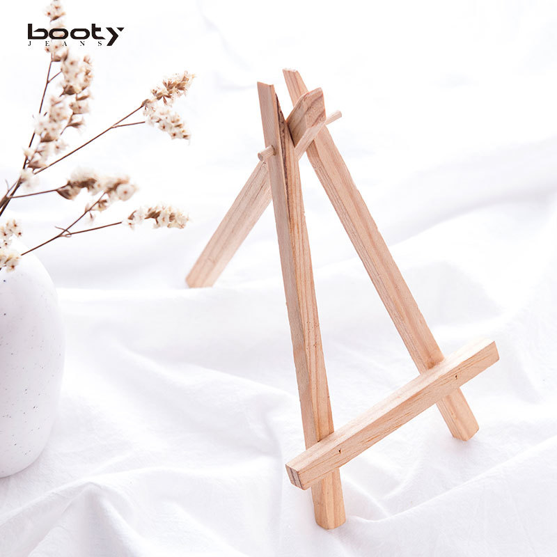 简约家居木质装饰品 创意实用工艺手机支架 落地式省空间照片架子