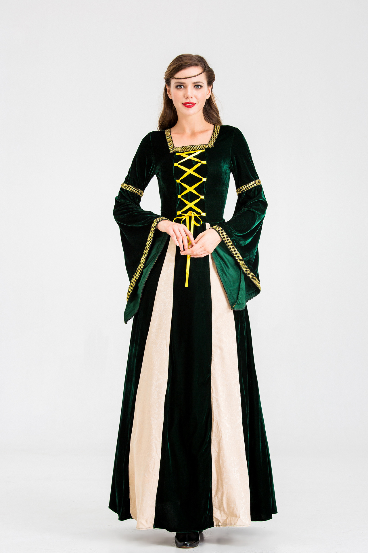 万圣节希腊女神宫廷公主女王服装 欧美复古长裙话剧舞台剧演出服