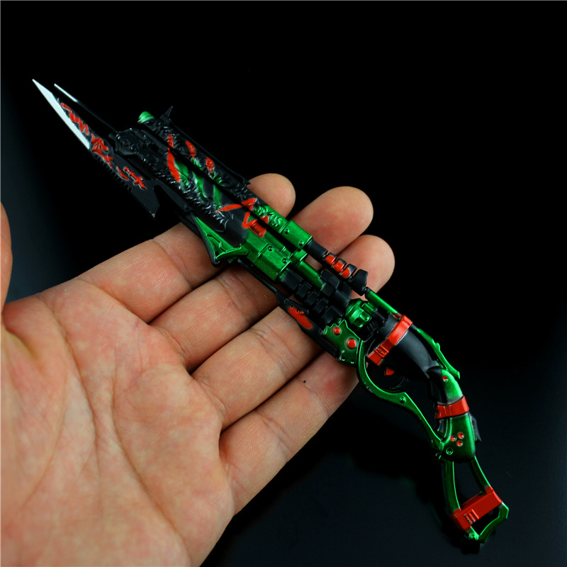 生死狙击周边 魔爪末日审判-海妖合金枪模型 英雄级武器金属20cm