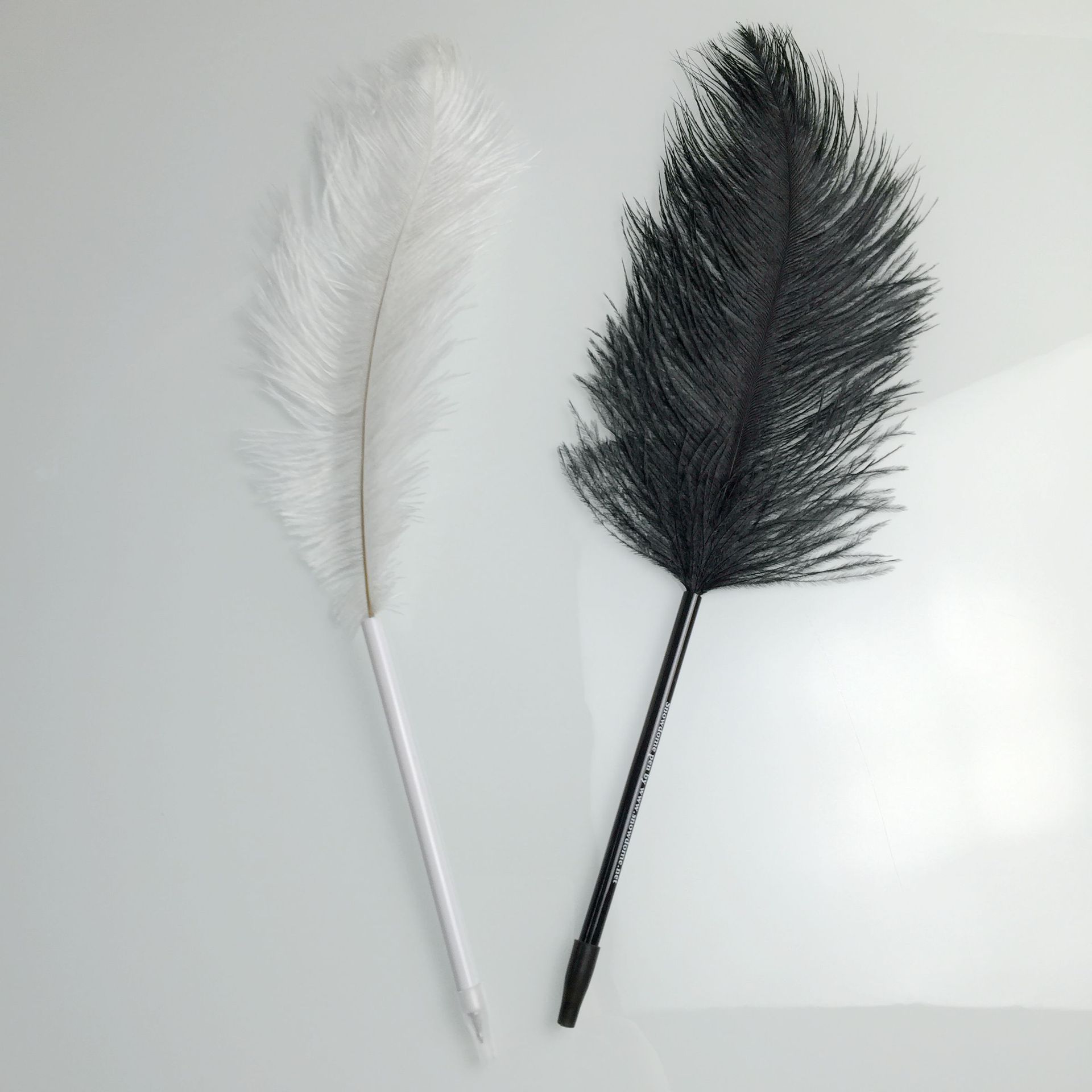 西式婚礼签字圆珠笔ls029婚庆笔签名笔签到笔白色鸵鸟羽毛