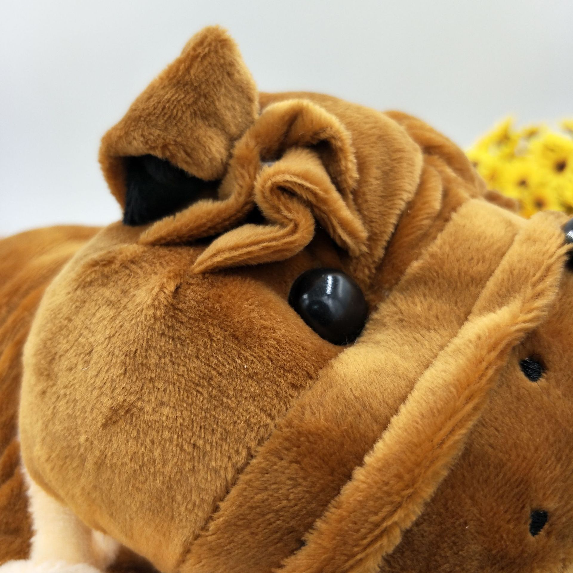 可爱沙皮狗毛绒玩具仿真皱皮趴趴公仔抱枕汽车摆饰创意毛绒玩偶