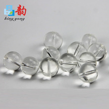 晶韵透明水晶玻璃珠圆珠有孔光珠4mm-16mm多规格厂家散珠批发