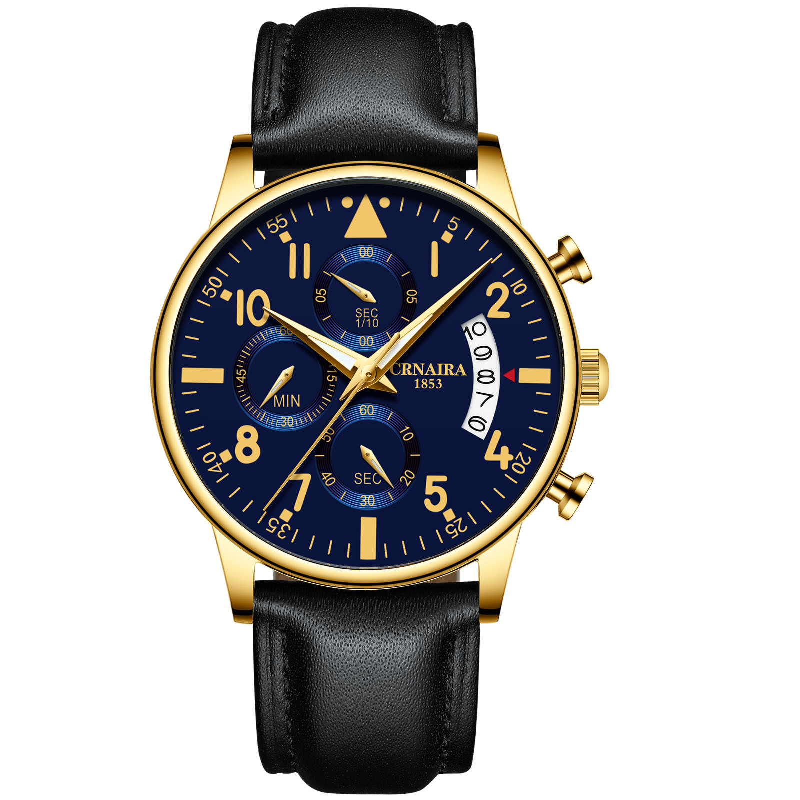 crnaira卡奈亚819新款跨境手表男爆款石英六针时尚男士手表