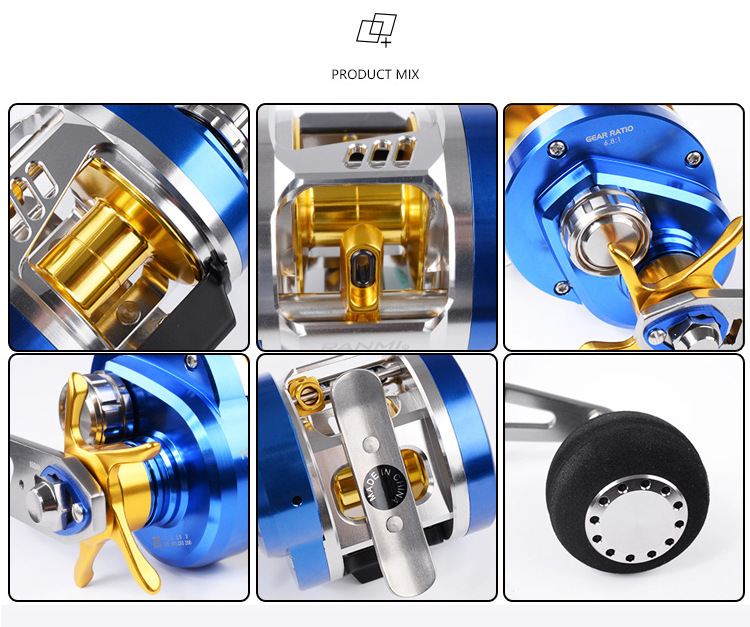 ryobi利优比全金属鼓轮白令海近海鼓轮船钓轮慢摇铁板轮拖钓轮