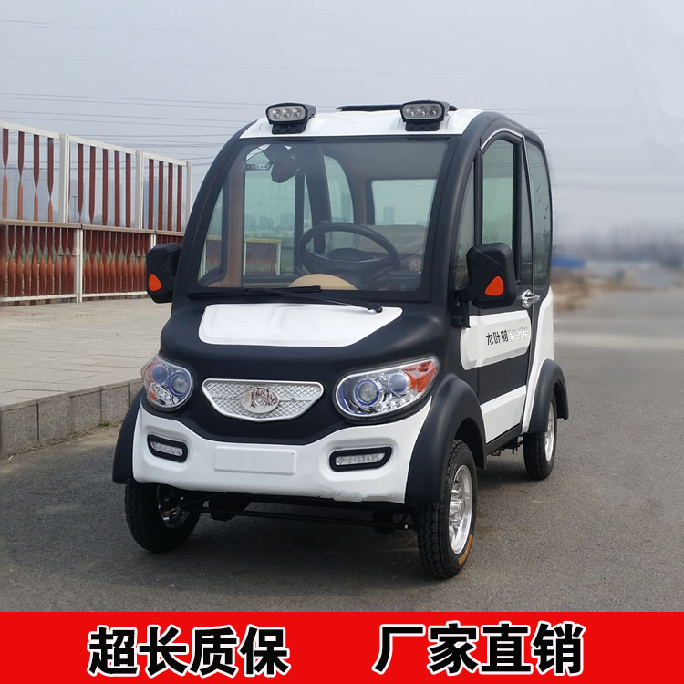 木叶村电动四轮车小型电瓶新能源女性全封闭式家用接送孩子代步车