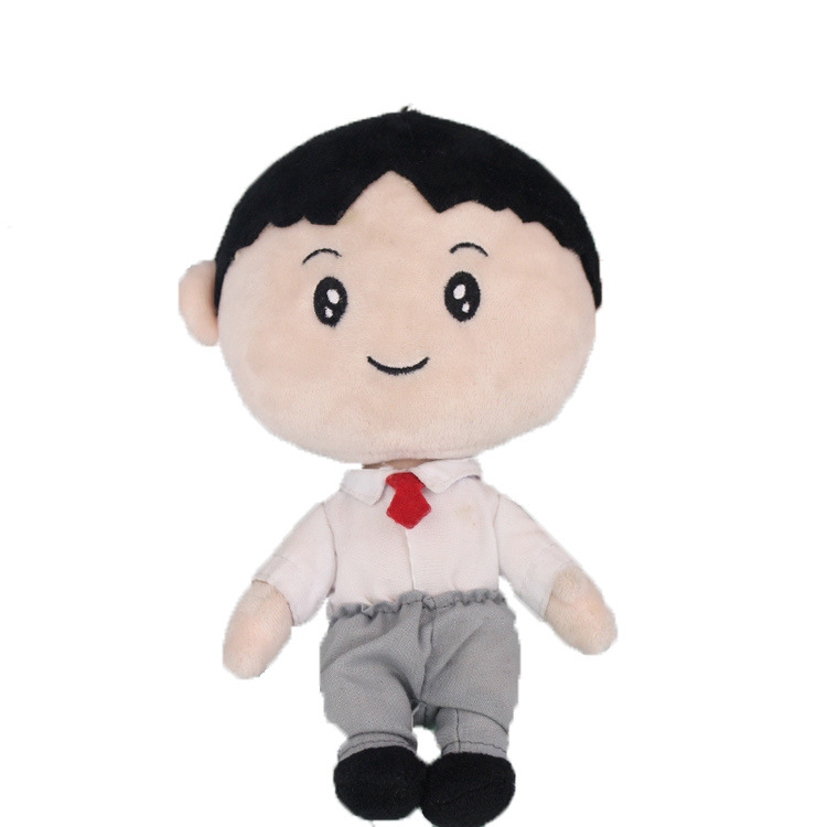 毛绒玩具批发站姿人偶公仔穿衣人形学生校服玩偶来图定制毕业礼物