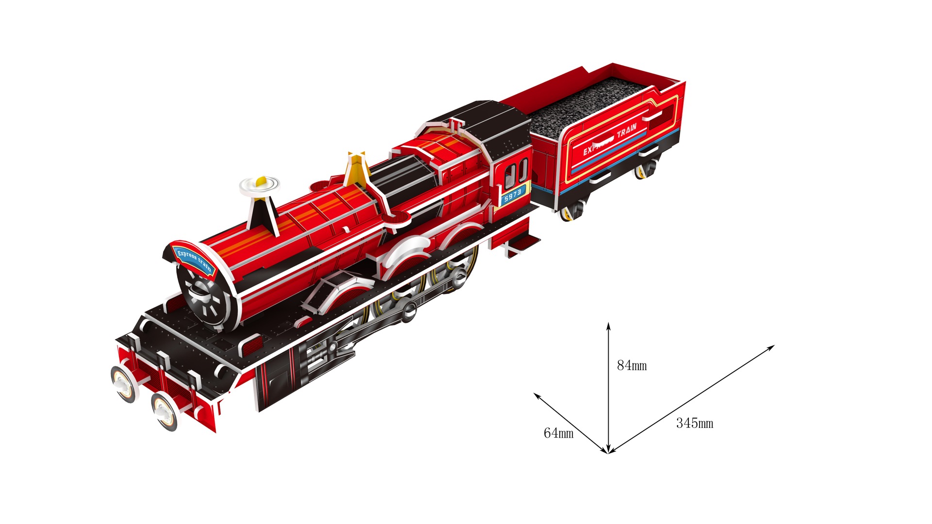 诺思图拼装火车儿童玩具 3d立体拼图 澳洲火车