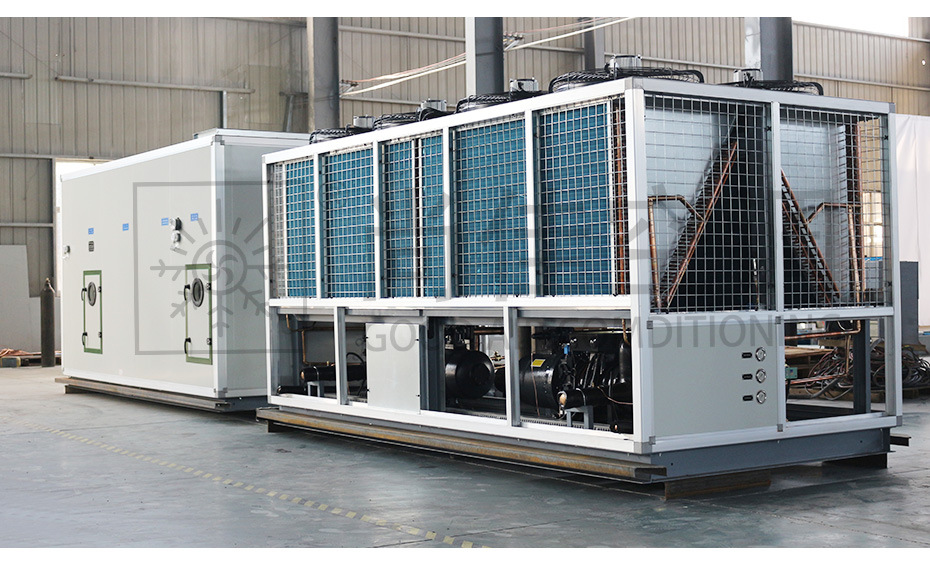 风冷热泵螺杆机组 单元式空调机组 高铁基站用螺杆式特种制冷机组