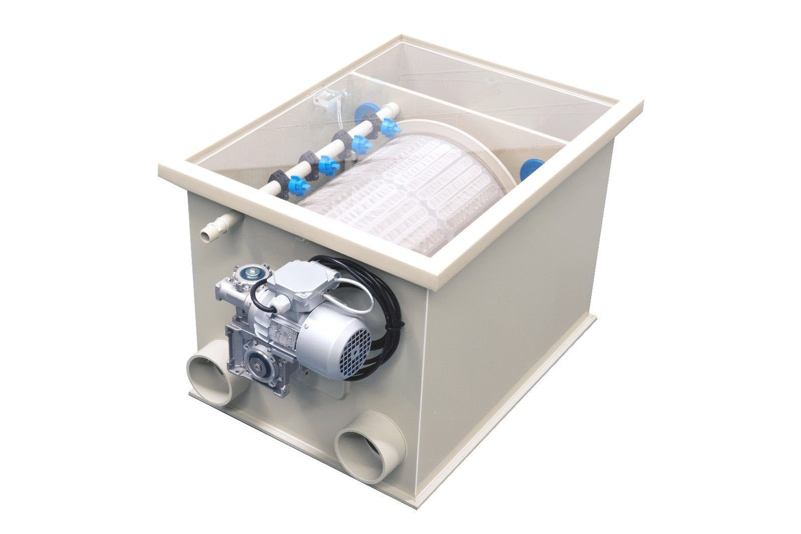 箱式旋转微滤机 水产养殖工厂化全自动循环水高密度鱼池过滤设备-阿里