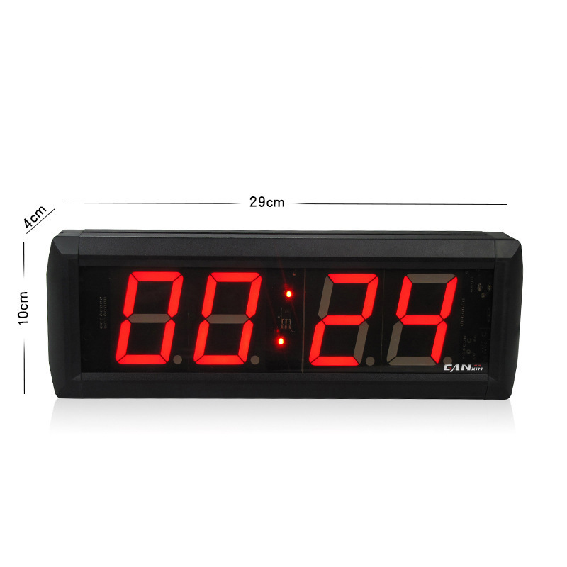 3寸4位红色led数字时钟倒计时器多种功能可调带遥控