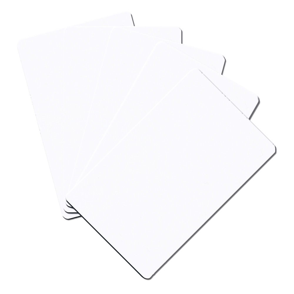 pvc打印优质白卡 热敏打印机打印空白卡 厂家直销证卡机打印白卡