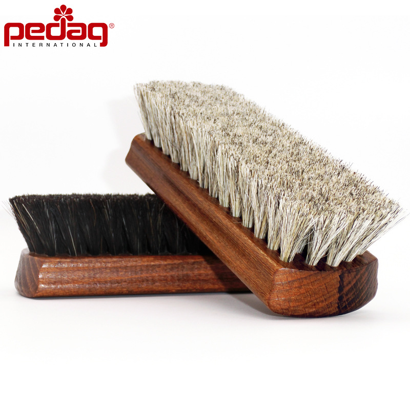 德国Pedag马毛刷榉木柄 护理专用刷 软刷 鞋刷