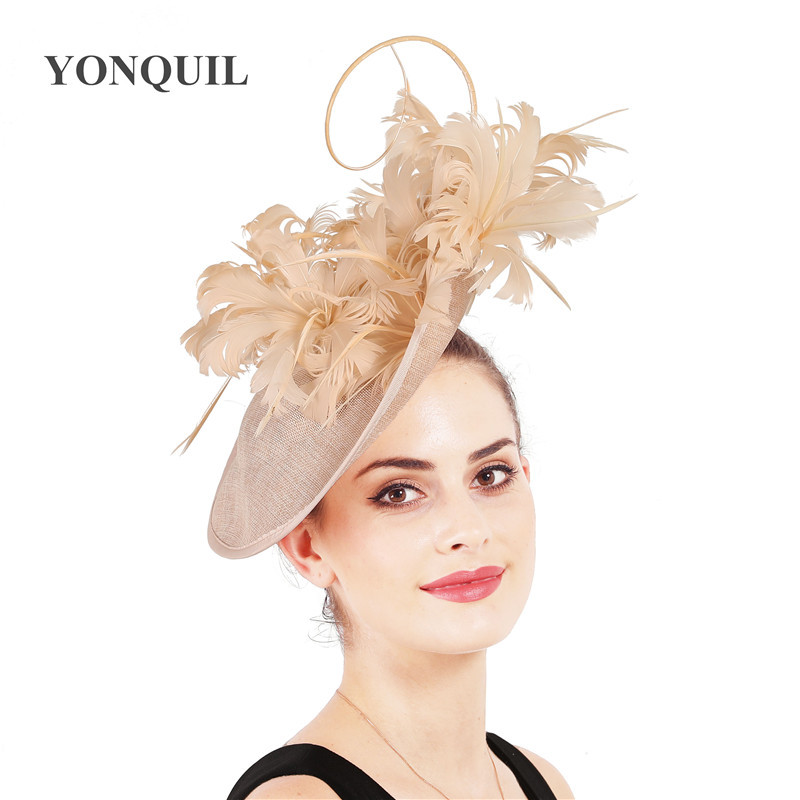 贵族气质赛马节羽毛礼帽名媛家庭就会聚会发饰礼服头饰帽子款