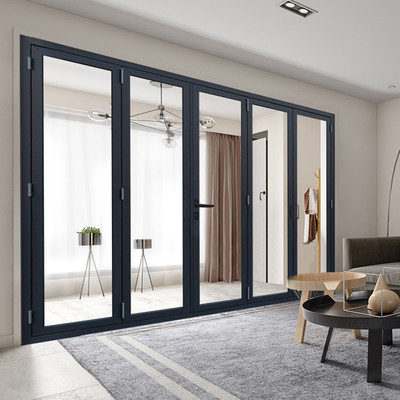 阳台商铺洗车房重型大折叠门客厅卫生间窄框吊轨推拉移门