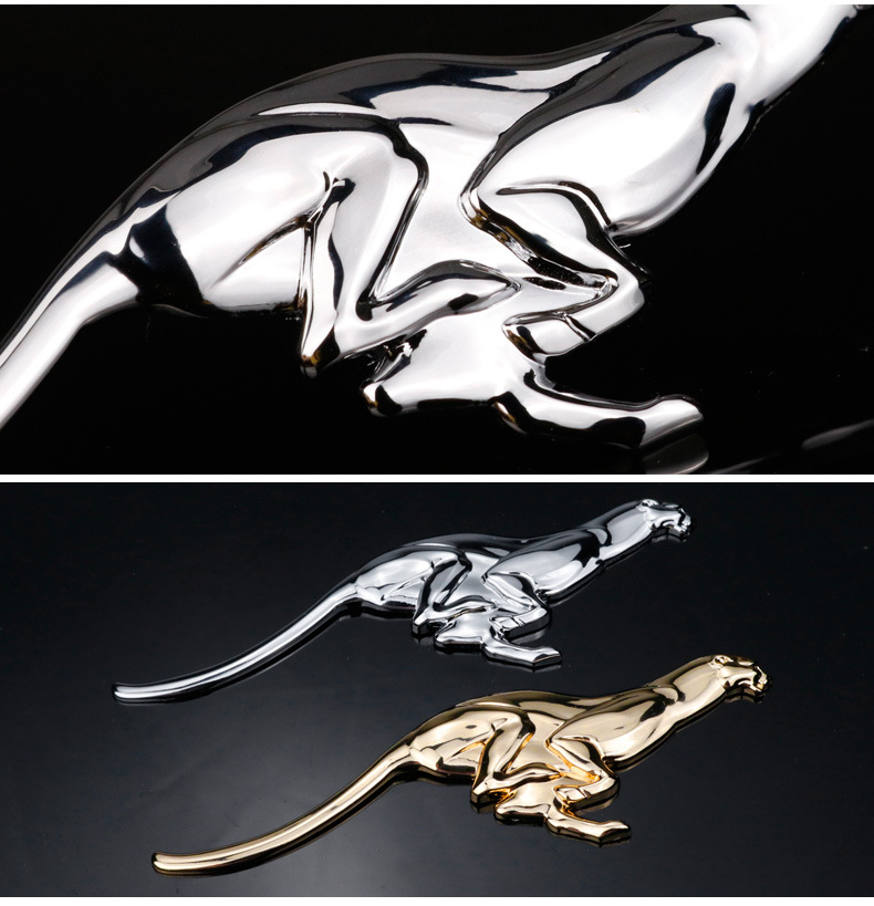 猎豹车标3d立体金属捷豹美洲豹子叶子板车身标后尾侧标汽车装饰贴