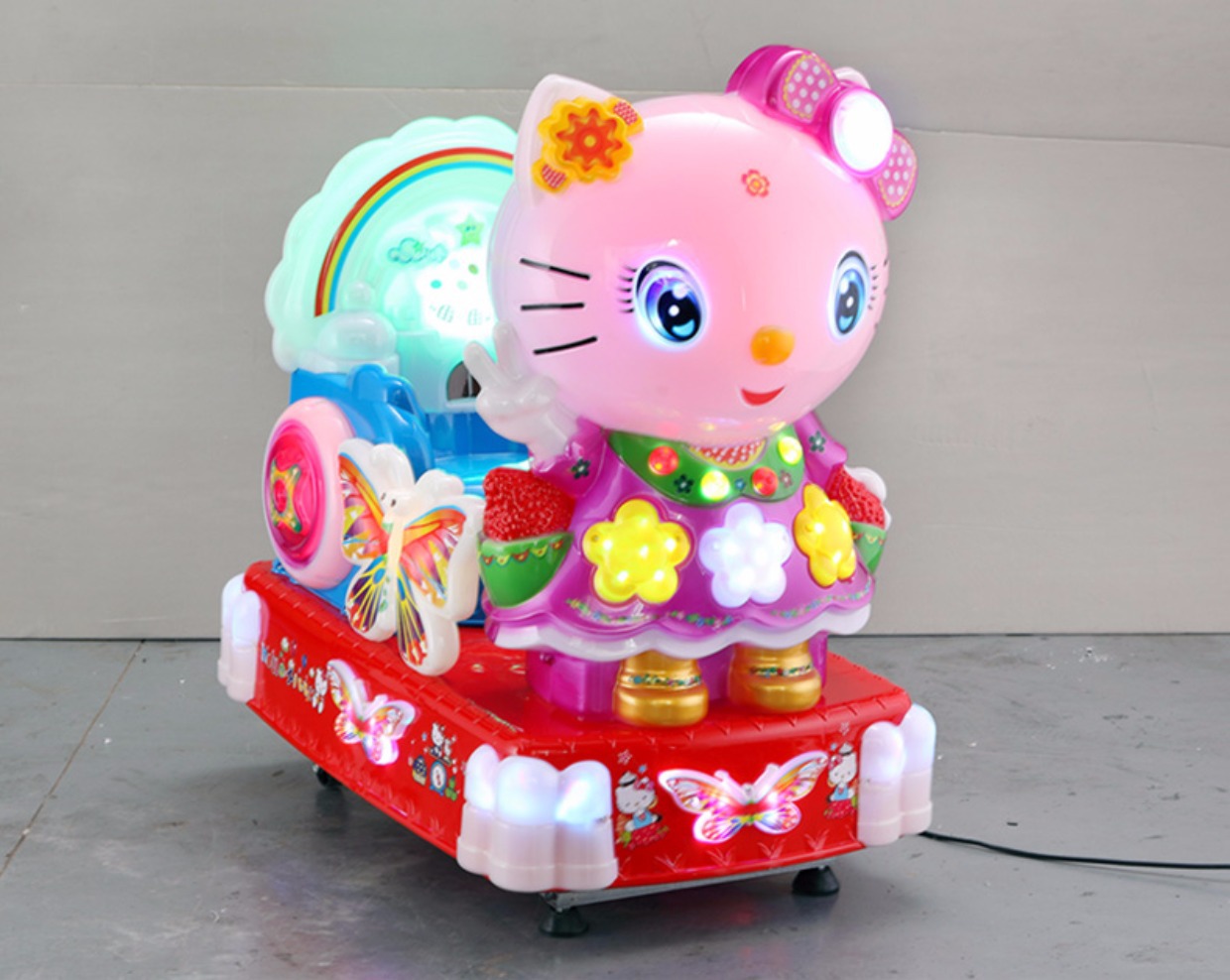 儿童摇摇车新款2018投币车小孩音乐电动家用瑶瑶车超市商用摇摆机