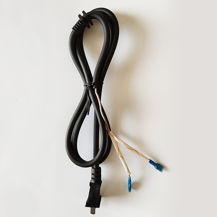 1平方电磁炉线 纯铜线芯二插头带插簧护套电磁炉电源线配件