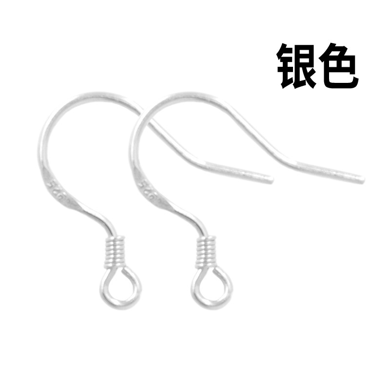 S925 Pure Silver Ear Hook Accessories Earrings Hook Handmade DIY Ear Rings Accessories Real K Gold Environmental Protection