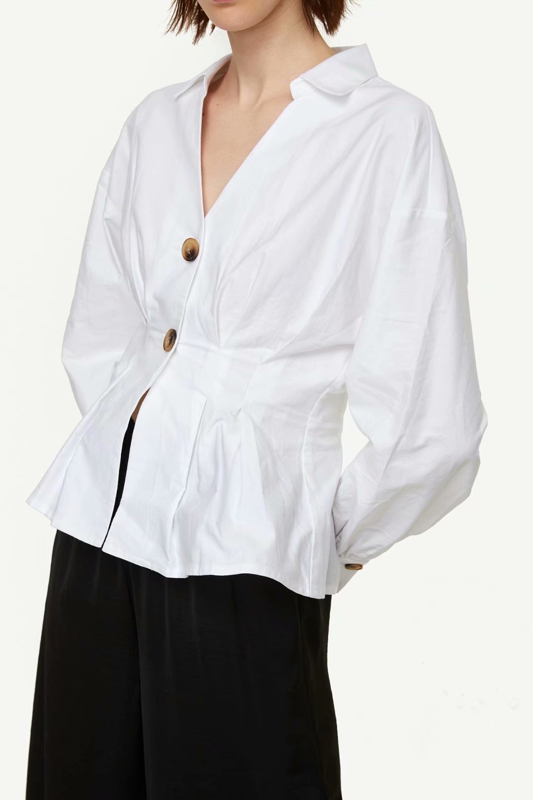 衬衫棉开襟图片