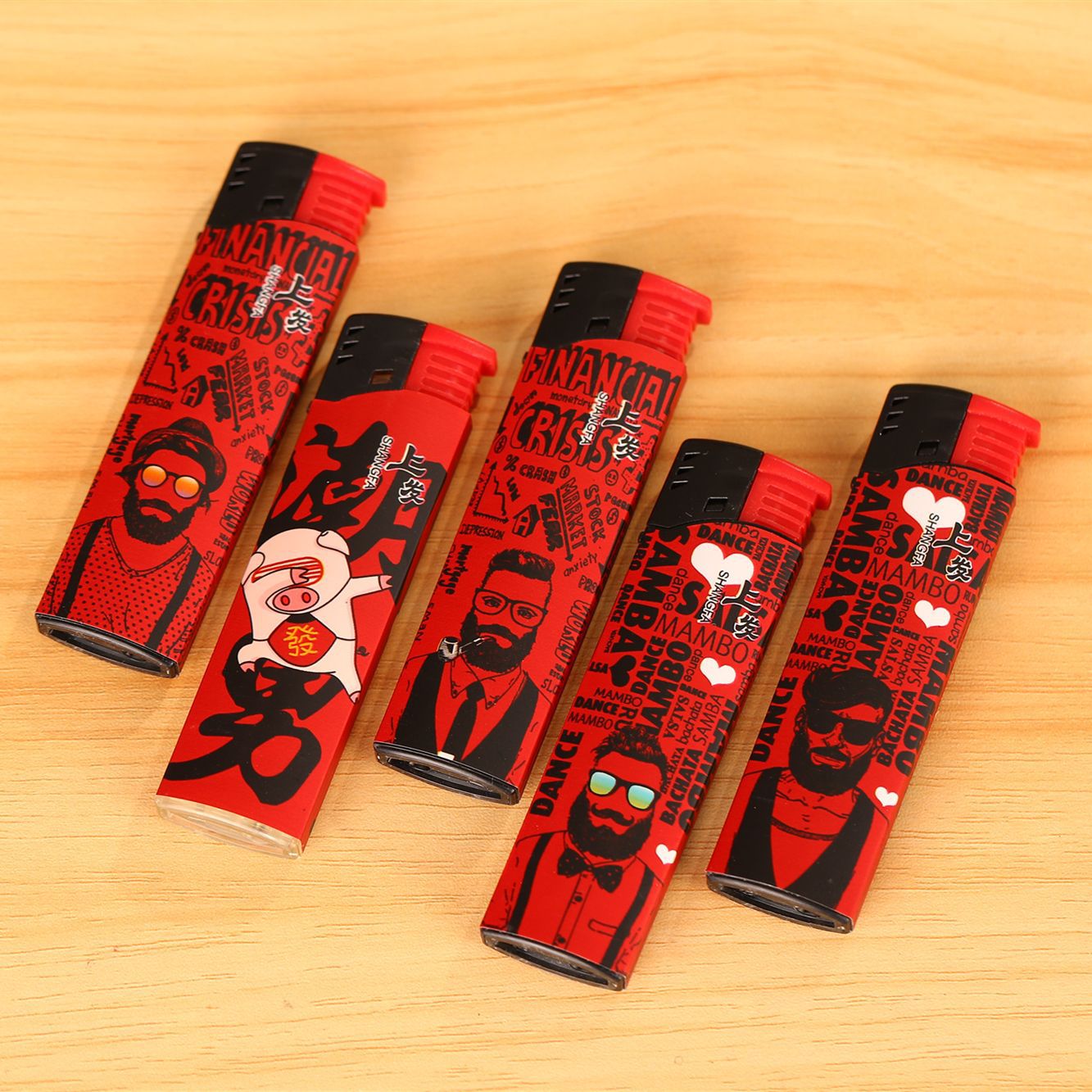 新款上发118 防风打火机 一次性塑料包纸防风打火机批发