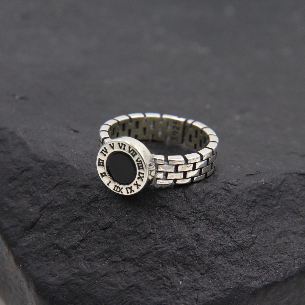 925纯银时光戒指女情侣戒指日韩潮学生简约网红情侣戒指时尚百搭