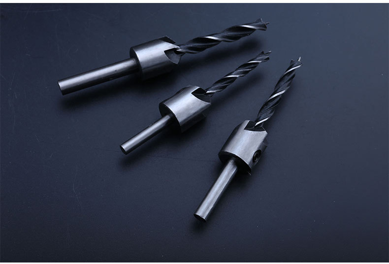 沉孔钻沉头钻木板打孔开孔器金属木工套装钻头高碳钢沉孔钻4件套-阿里