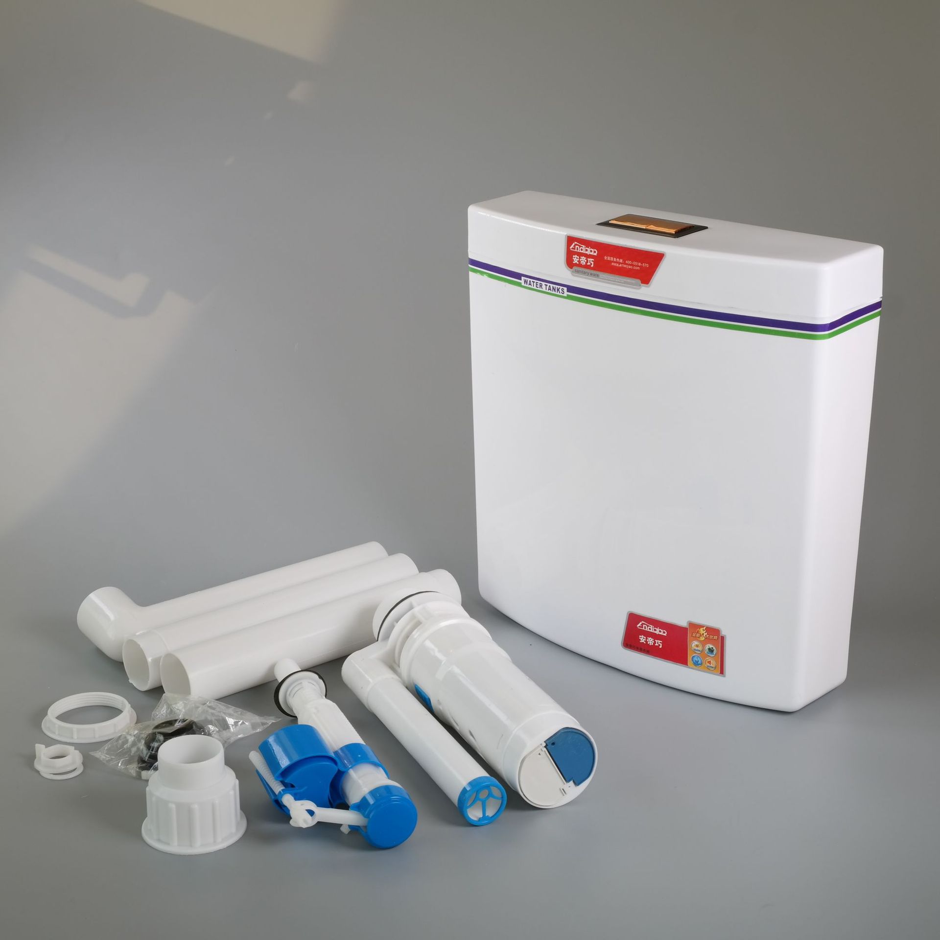 厕所冲水箱卫生间双按水箱 蹲便器节能水箱批发