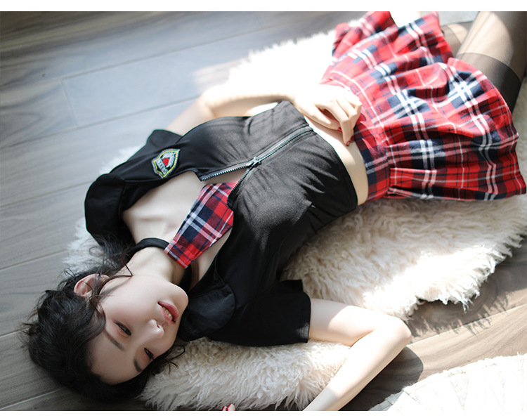 情趣内衣格子裙英伦学院风制服诱惑性感学生套装日韩一件代发