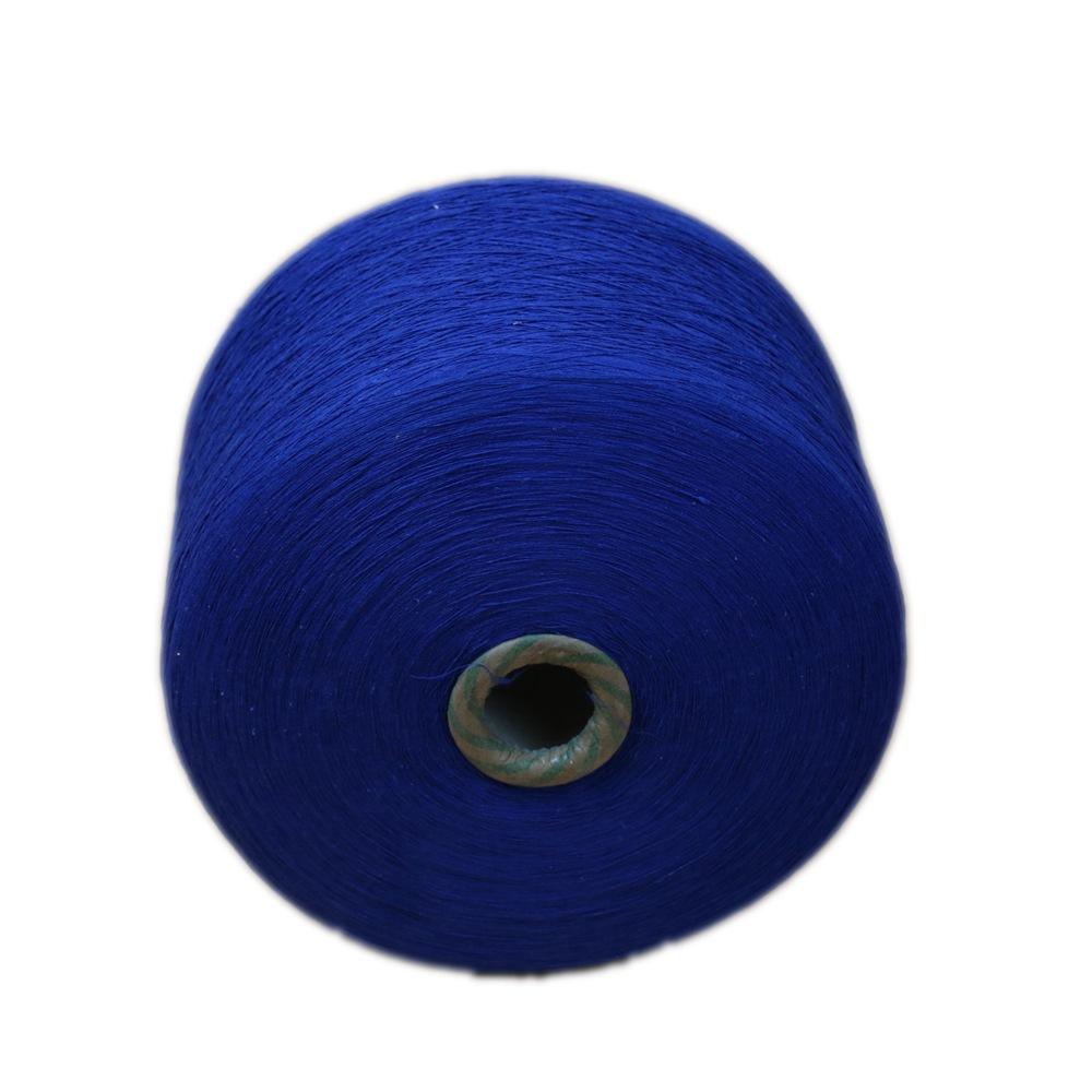 厂家直销 宝石蓝色纱线 牛仔纱 天蓝涤棉纱线 针织纱线 批发