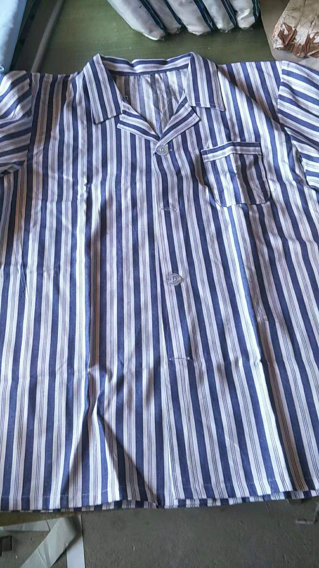 病号服纯棉长袖手术 病人护理 医院工作 衣 工服厂家定制蓝白条