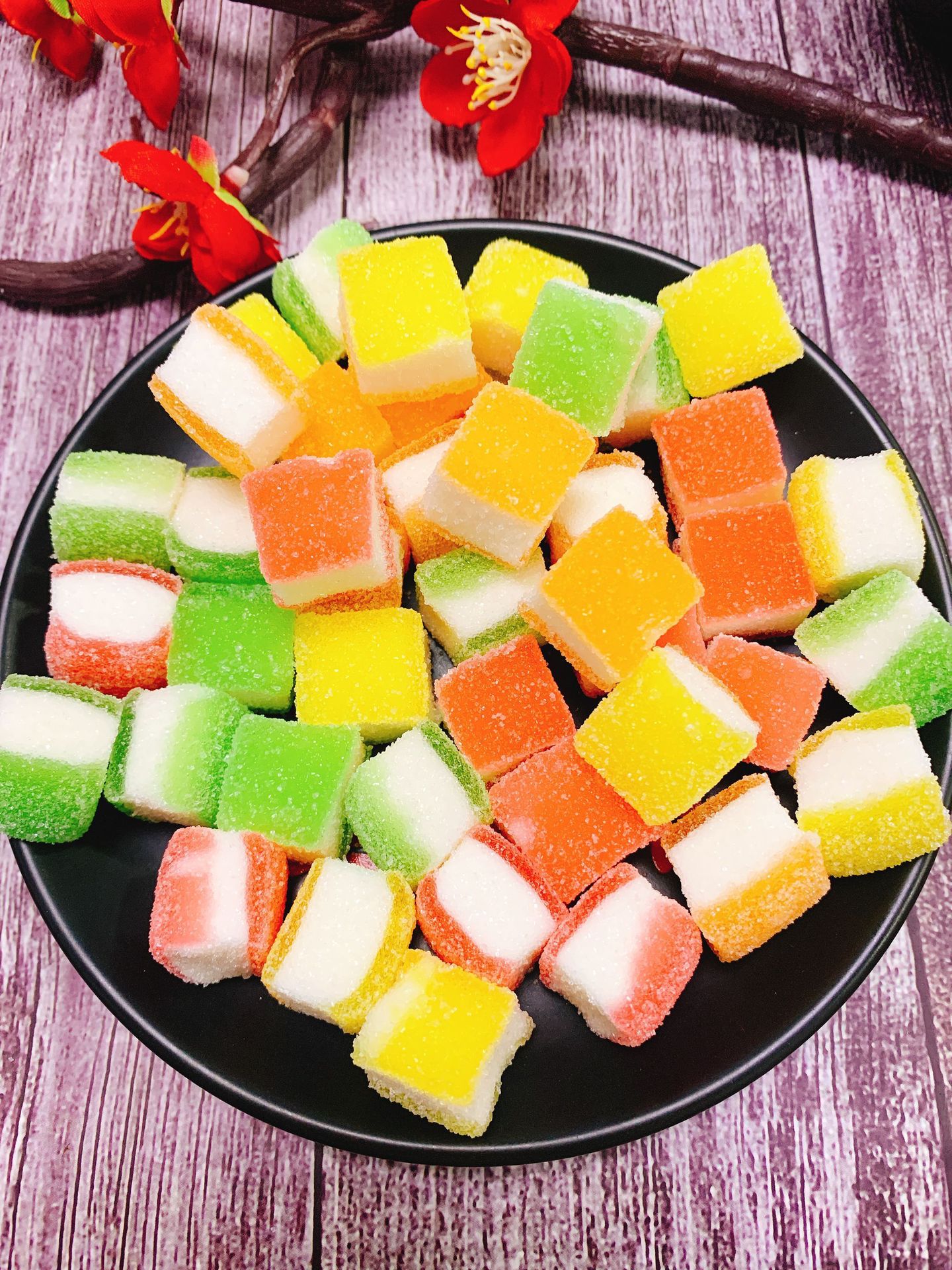 散装三层水果夹心糖泰国棒棒糖串烧软糖水果橡皮糖果汁啫喱凝胶糖