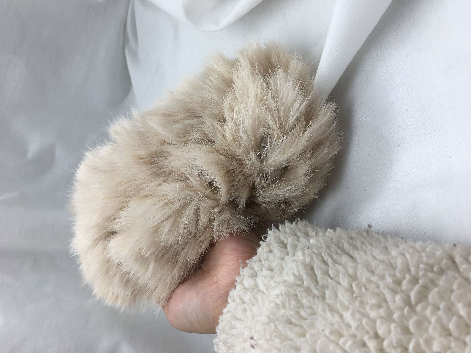 古着复古晚晚风毛绒绒发带真毛皮草发带帽女空顶保暖宽边兔毛发带