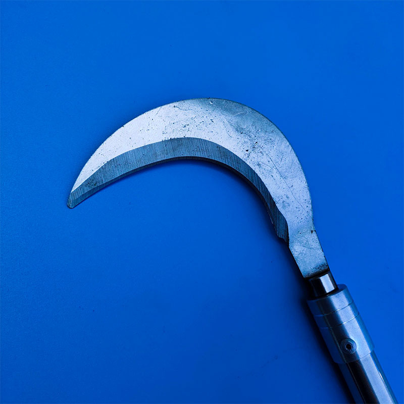 不锈钢割草镰刀月牙刀水草刀除草刀小镰刀小弯刀垂钓配件渔具批发