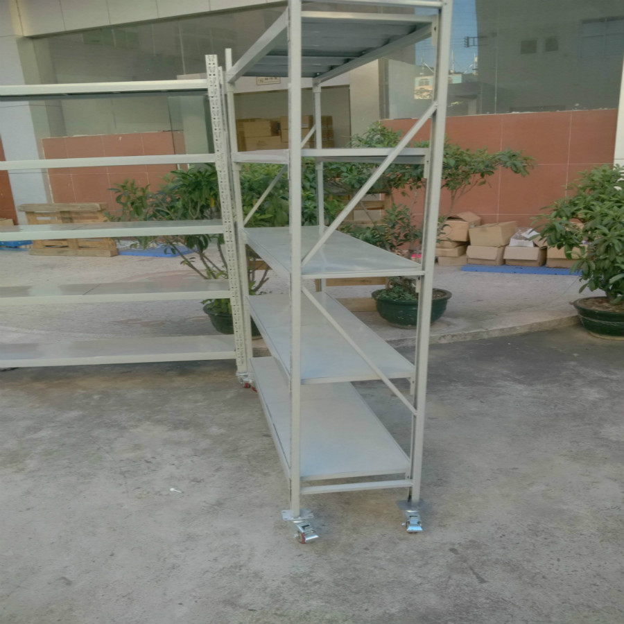 深圳仓库货架轻型组装铁架子家用置物架多层板五金货架阳台架子