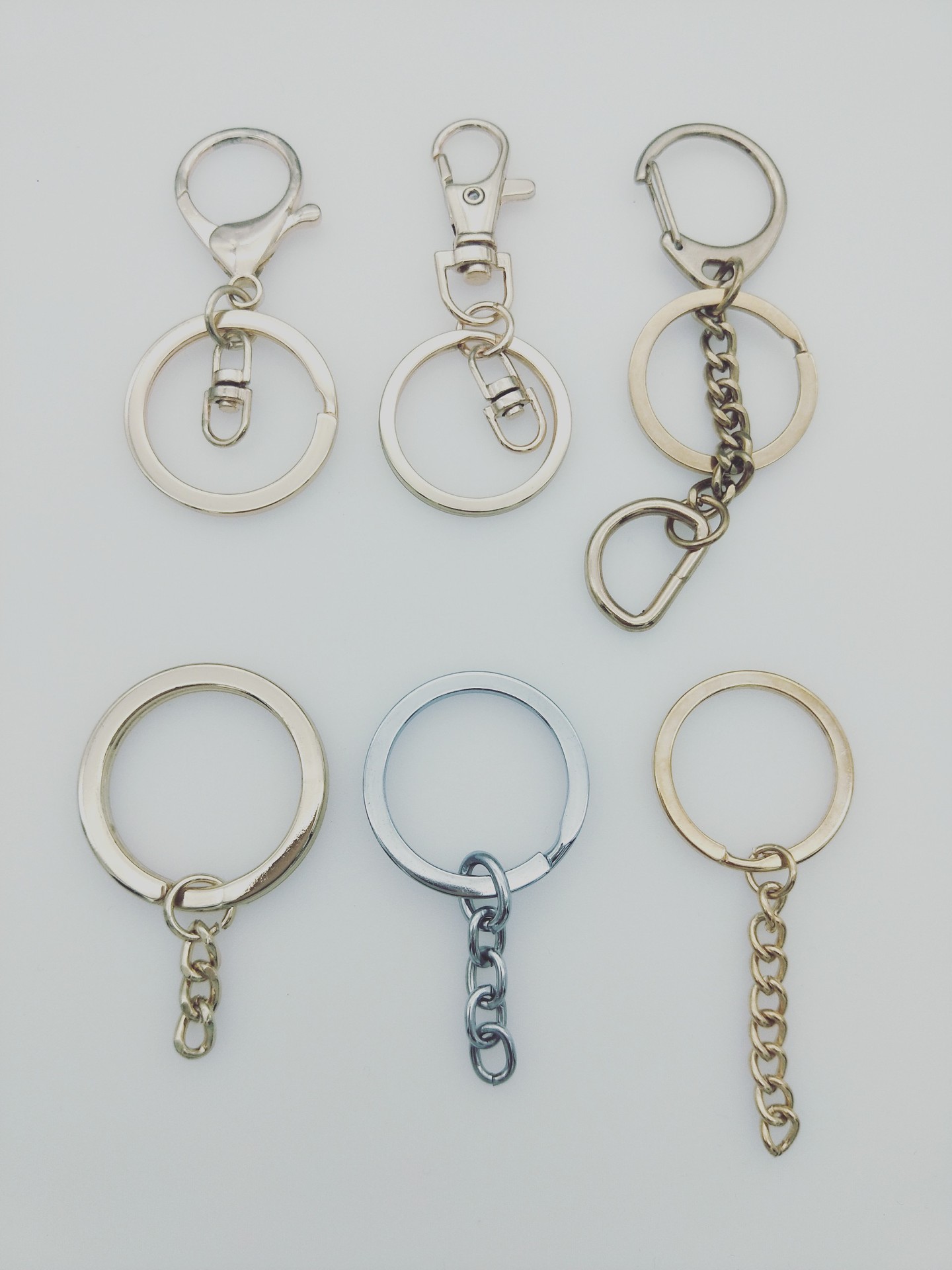 专业批发供应箱包五金配件钥匙圈小挂件平圈角圈光圈压花圈