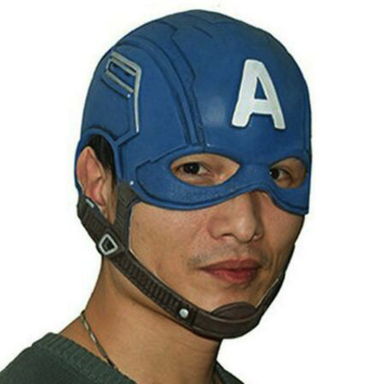 美国队长面具头套漫威复仇者联盟舞会派对面罩万圣节cos影视道具