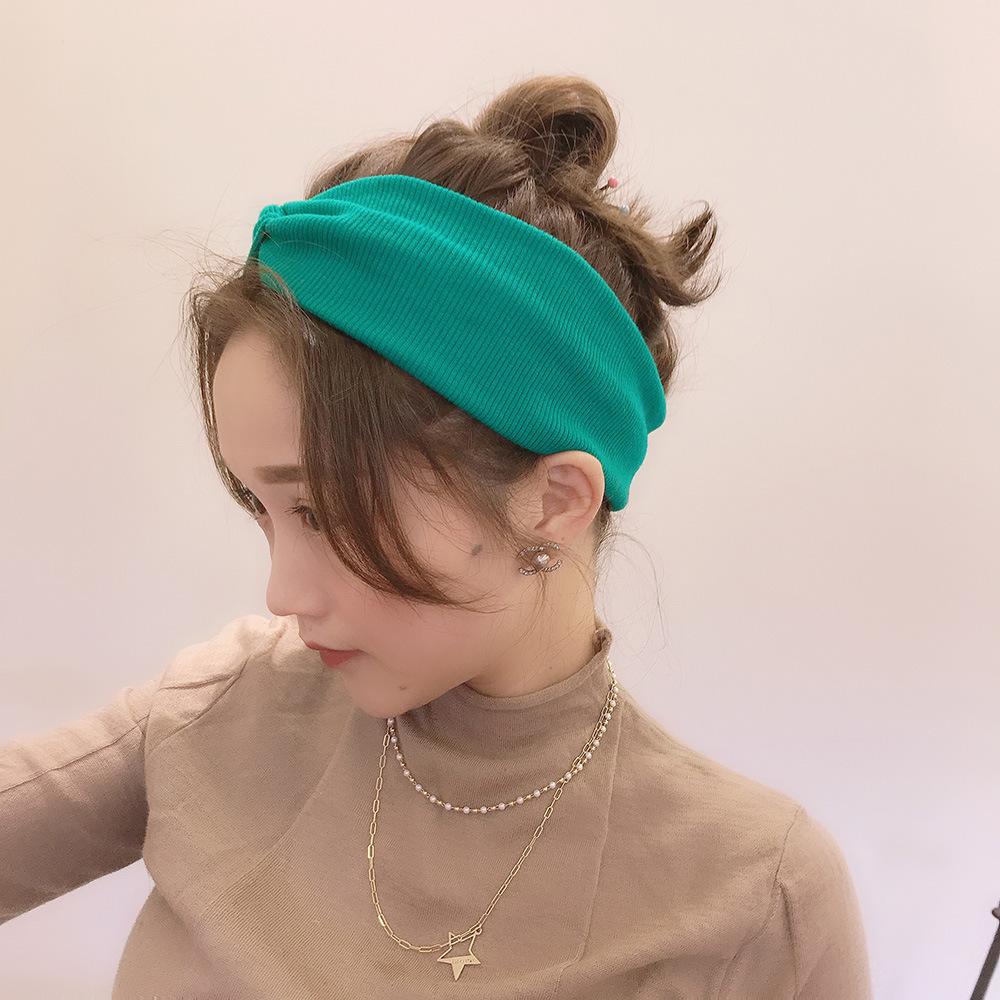 2019韩版新款条纹交叉森系小清新ins简约布艺发带百搭甜美头带女 原价