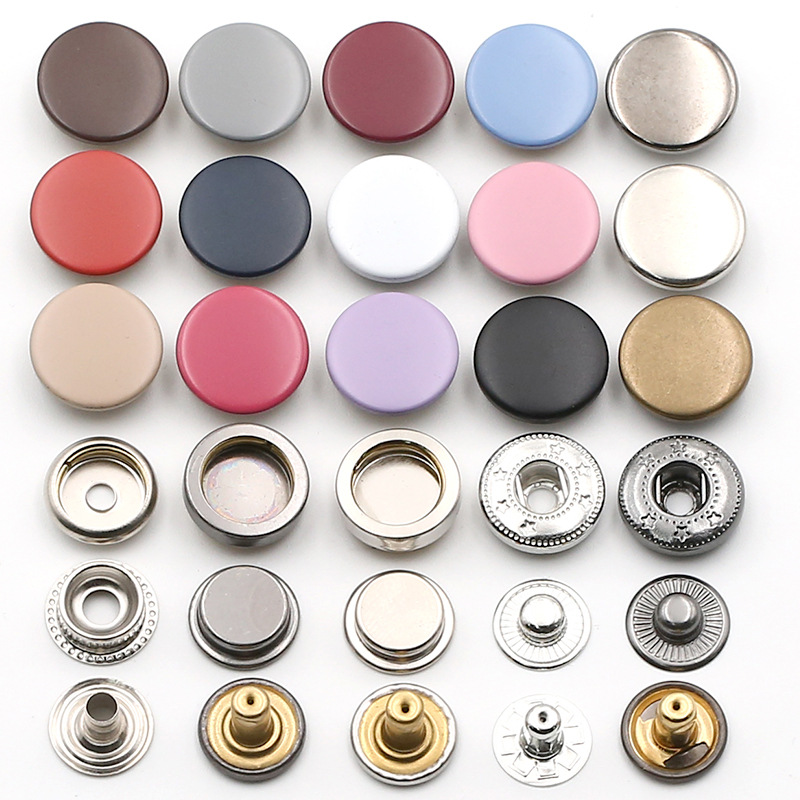 批发彩色按扣金属隐形子母暗扣羽绒服棉衣外套纽扣扣子四合扣摁扣